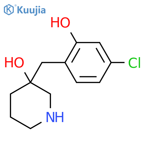 3-(4-chloro-2-hydroxyphenyl)methylpiperidin-3-ol structure