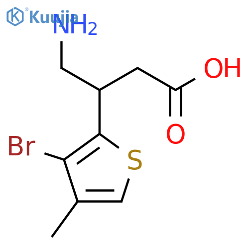 4-amino-3-(3-bromo-4-methylthiophen-2-yl)butanoic acid structure