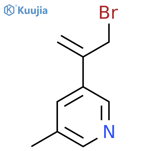 3-(3-bromoprop-1-en-2-yl)-5-methylpyridine structure