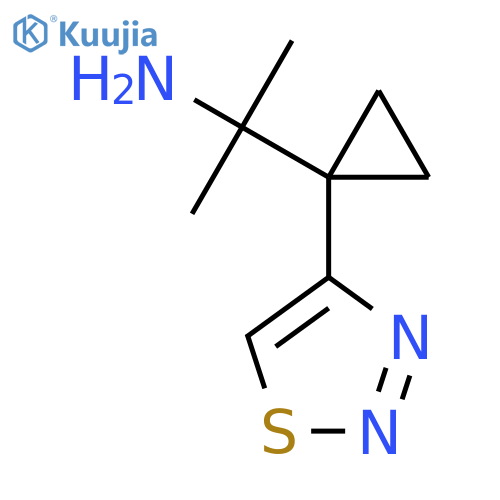 2-1-(1,2,3-thiadiazol-4-yl)cyclopropylpropan-2-amine structure