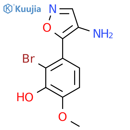 3-(4-amino-1,2-oxazol-5-yl)-2-bromo-6-methoxyphenol structure