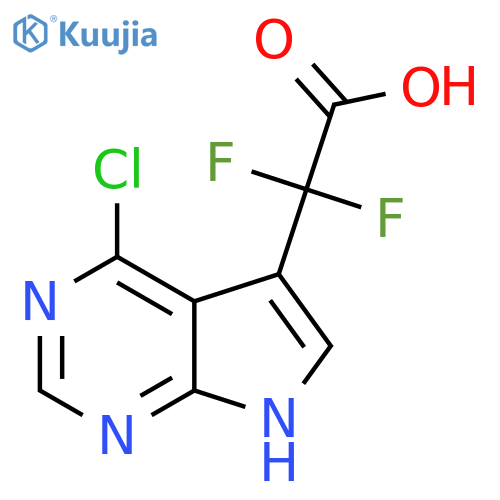 2-{4-chloro-7H-pyrrolo2,3-dpyrimidin-5-yl}-2,2-difluoroacetic acid structure