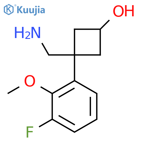 3-(aminomethyl)-3-(3-fluoro-2-methoxyphenyl)cyclobutan-1-ol structure