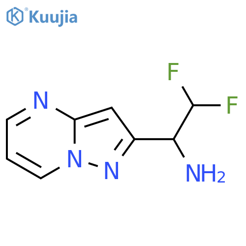 2,2-difluoro-1-{pyrazolo1,5-apyrimidin-2-yl}ethan-1-amine structure