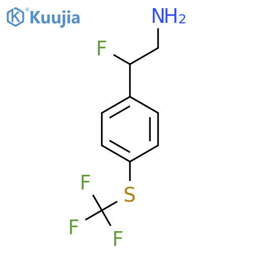2-fluoro-2-{4-(trifluoromethyl)sulfanylphenyl}ethan-1-amine structure