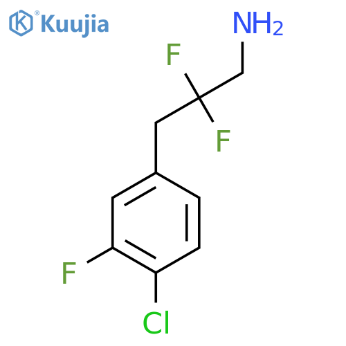 3-(4-chloro-3-fluorophenyl)-2,2-difluoropropan-1-amine structure