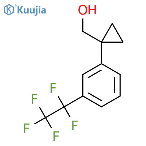 {1-3-(pentafluoroethyl)phenylcyclopropyl}methanol structure