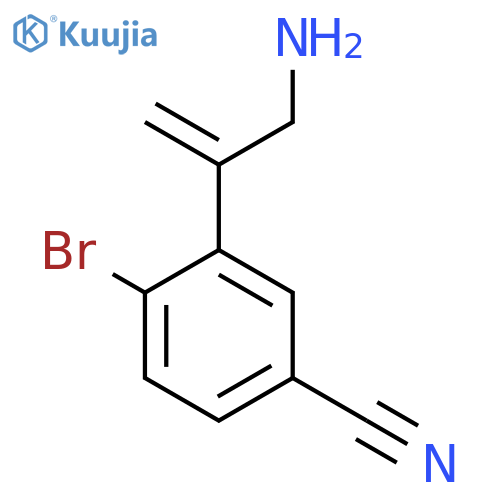 3-(3-aminoprop-1-en-2-yl)-4-bromobenzonitrile structure