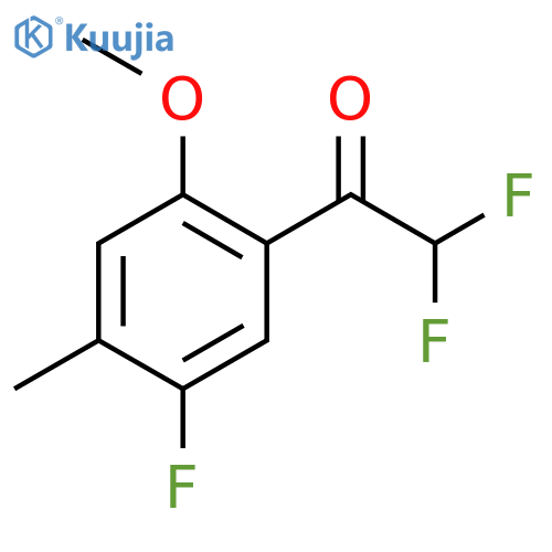 2,2-difluoro-1-(5-fluoro-2-methoxy-4-methylphenyl)ethan-1-one structure
