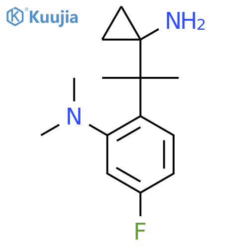 2-2-(1-aminocyclopropyl)propan-2-yl-5-fluoro-N,N-dimethylaniline structure