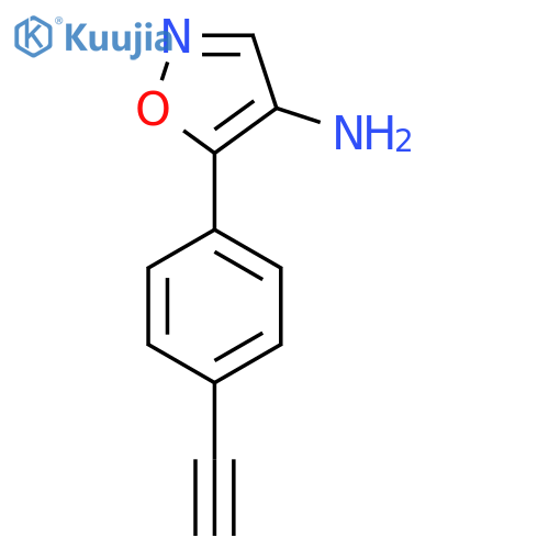 5-(4-ethynylphenyl)-1,2-oxazol-4-amine structure
