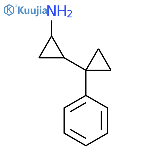2-(1-phenylcyclopropyl)cyclopropan-1-amine structure