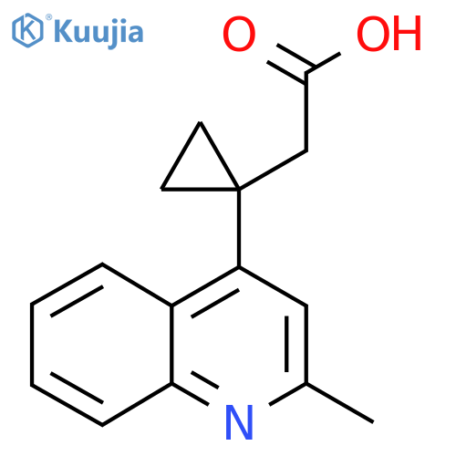 2-1-(2-methylquinolin-4-yl)cyclopropylacetic acid structure