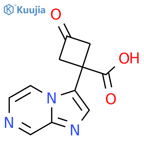 1-{imidazo1,2-apyrazin-3-yl}-3-oxocyclobutane-1-carboxylic acid structure