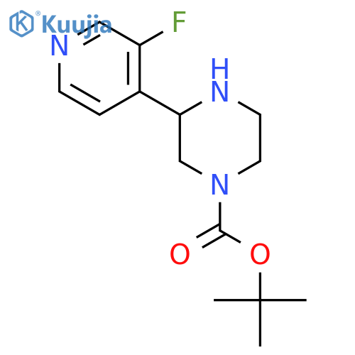 tert-butyl 3-(3-fluoropyridin-4-yl)piperazine-1-carboxylate structure