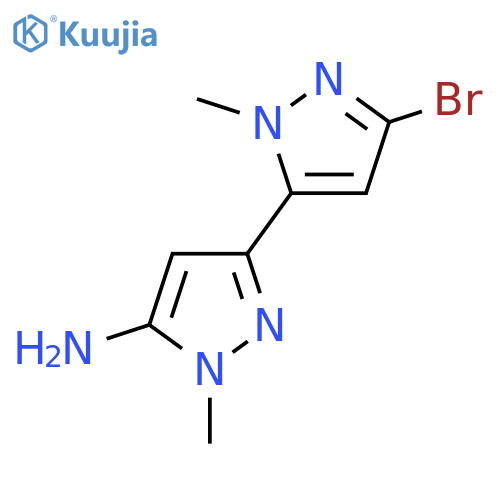 3-(3-bromo-1-methyl-1H-pyrazol-5-yl)-1-methyl-1H-pyrazol-5-amine structure