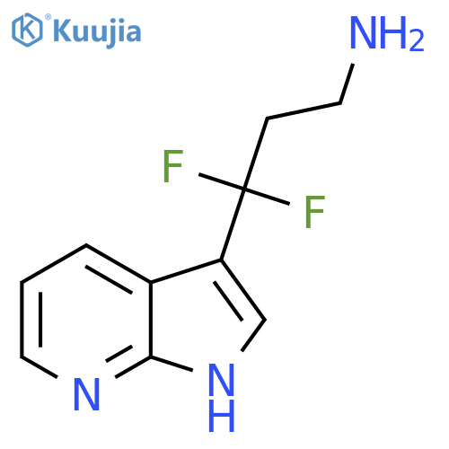3,3-difluoro-3-{1H-pyrrolo2,3-bpyridin-3-yl}propan-1-amine structure