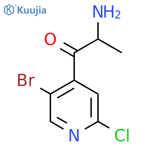 2-amino-1-(5-bromo-2-chloropyridin-4-yl)propan-1-one structure