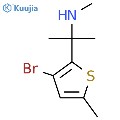 2-(3-bromo-5-methylthiophen-2-yl)propan-2-yl(methyl)amine structure