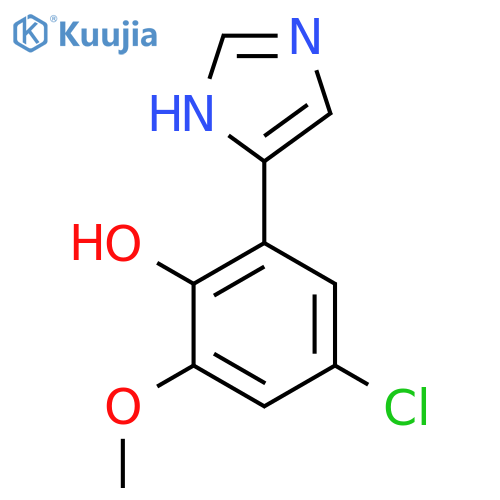 4-chloro-2-(1H-imidazol-4-yl)-6-methoxyphenol structure