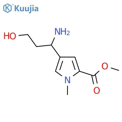 methyl 4-(1-amino-3-hydroxypropyl)-1-methyl-1H-pyrrole-2-carboxylate structure