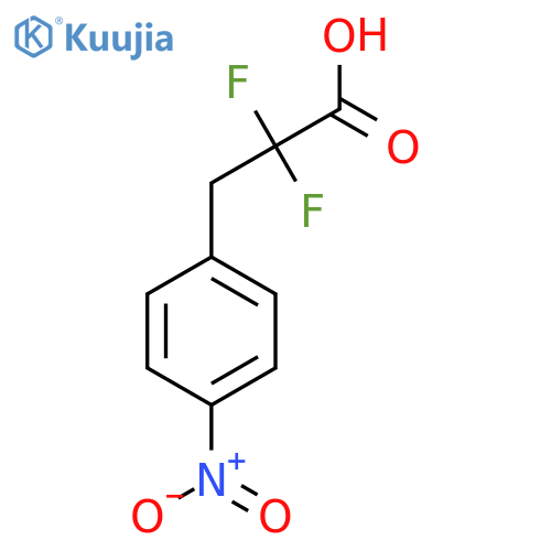 2,2-difluoro-3-(4-nitrophenyl)propanoic acid structure