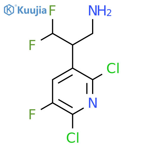 2-(2,6-dichloro-5-fluoropyridin-3-yl)-3,3-difluoropropan-1-amine structure