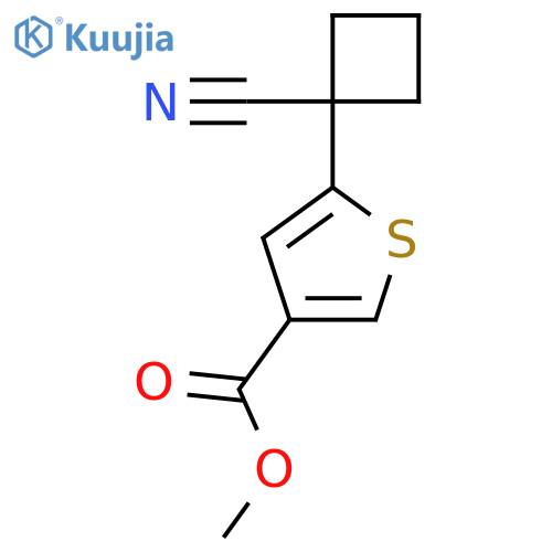 methyl 5-(1-cyanocyclobutyl)thiophene-3-carboxylate structure