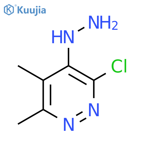 3-chloro-4-hydrazinyl-5,6-dimethylpyridazine structure