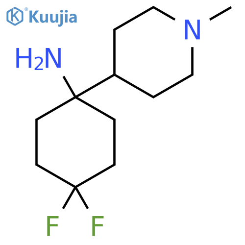 4,4-Difluoro-1-(1-methylpiperidin-4-yl)cyclohexan-1-amine structure