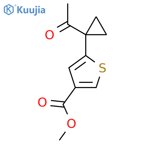 methyl 5-(1-acetylcyclopropyl)thiophene-3-carboxylate structure