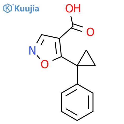 5-(1-phenylcyclopropyl)-1,2-oxazole-4-carboxylic acid structure
