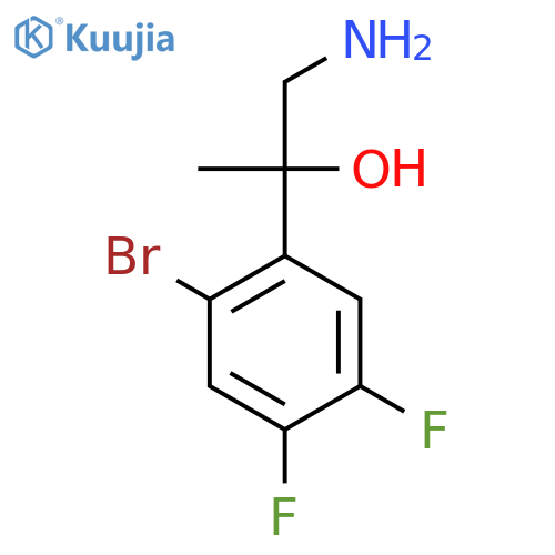 1-amino-2-(2-bromo-4,5-difluorophenyl)propan-2-ol structure