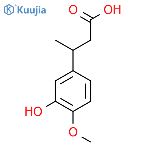 3-(3-hydroxy-4-methoxyphenyl)butanoic acid structure