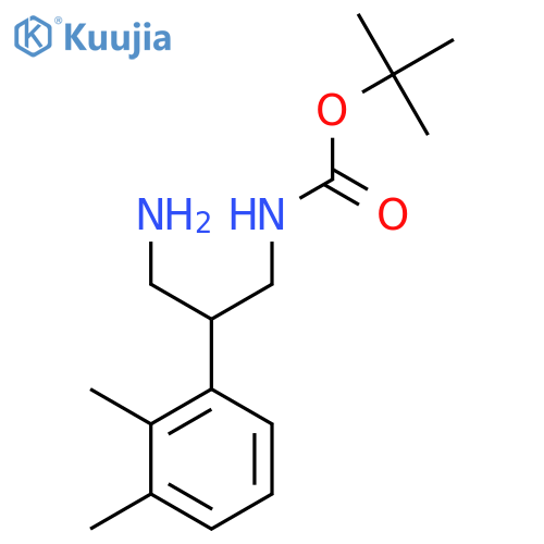 tert-butyl N-3-amino-2-(2,3-dimethylphenyl)propylcarbamate structure