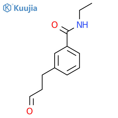 N-ethyl-3-(3-oxopropyl)benzamide structure
