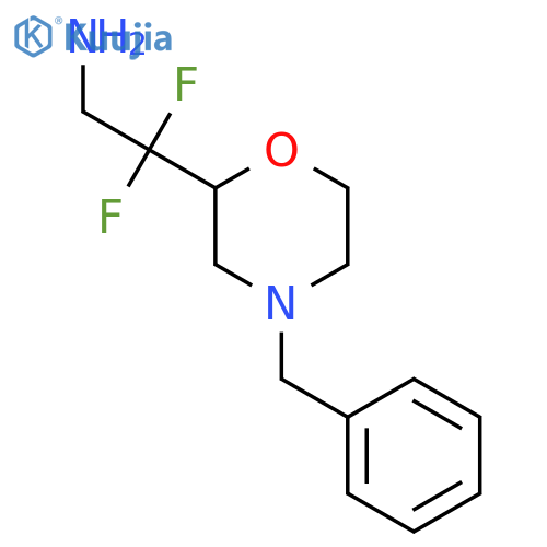 2-(4-benzylmorpholin-2-yl)-2,2-difluoroethan-1-amine structure