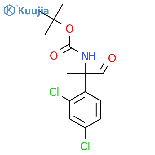 tert-butyl N-2-(2,4-dichlorophenyl)-1-oxopropan-2-ylcarbamate structure