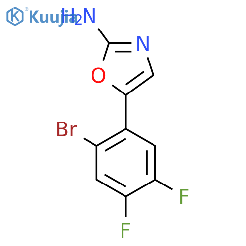 5-(2-bromo-4,5-difluorophenyl)-1,3-oxazol-2-amine structure