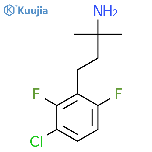 4-(3-chloro-2,6-difluorophenyl)-2-methylbutan-2-amine structure