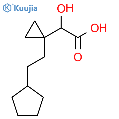 2-1-(2-cyclopentylethyl)cyclopropyl-2-hydroxyacetic acid structure
