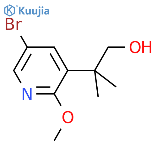 2-(5-bromo-2-methoxypyridin-3-yl)-2-methylpropan-1-ol structure