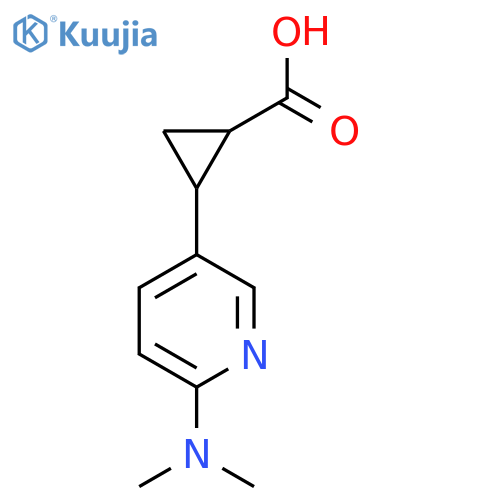 2-6-(dimethylamino)pyridin-3-ylcyclopropane-1-carboxylic acid structure