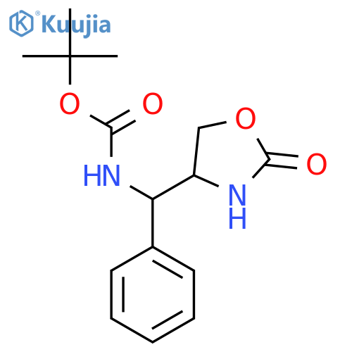 tert-butyl N-(2-oxo-1,3-oxazolidin-4-yl)(phenyl)methylcarbamate structure