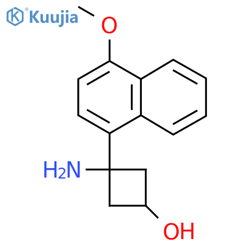 3-amino-3-(4-methoxynaphthalen-1-yl)cyclobutan-1-ol structure
