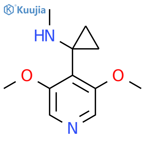 1-(3,5-dimethoxypyridin-4-yl)-N-methylcyclopropan-1-amine structure