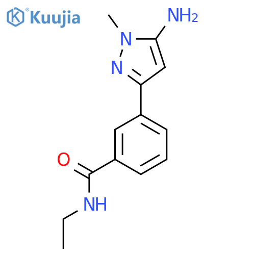 3-(5-amino-1-methyl-1H-pyrazol-3-yl)-N-ethylbenzamide structure