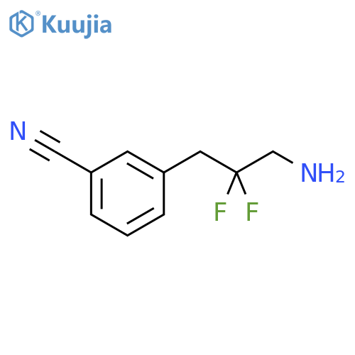 3-(3-amino-2,2-difluoropropyl)benzonitrile structure