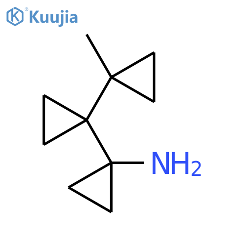 1-1-(1-methylcyclopropyl)cyclopropylcyclopropan-1-amine structure