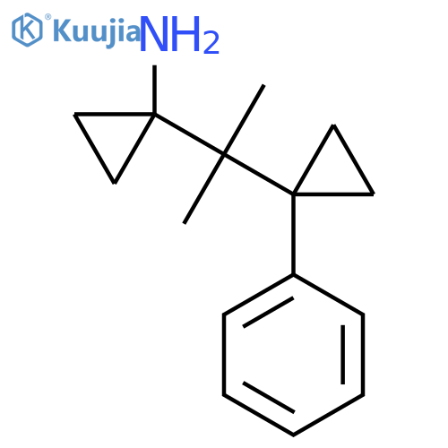 1-2-(1-phenylcyclopropyl)propan-2-ylcyclopropan-1-amine structure